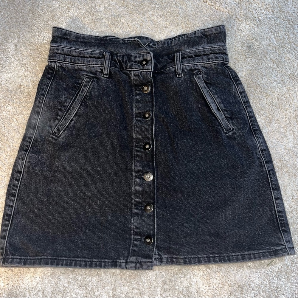 Anthropologie Denim High-waisted Miniskirt